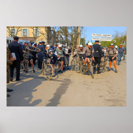 Paris-Nice Cyclists Auxerre Yonne France 1933 ポスター
