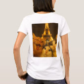 Paris Night Cat Selfie Squad Lover                 Tシャツ (裏面)