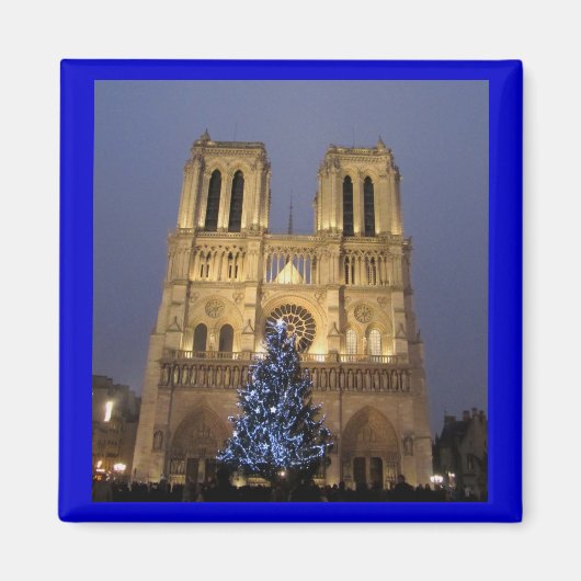 Paris - Notre Dame at Christmas マグネット (正面)