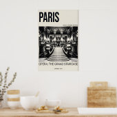 Paris Opera Print - Palais Garnier Grand Staircase ポスター (キッチン)