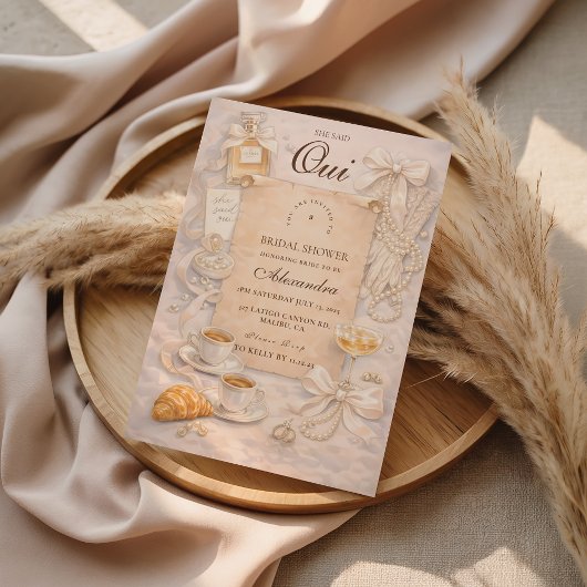 Paris Oui Bridal Shower 招待状