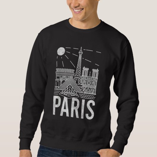Paris  Paris Touris  France  Tee Paris 1 スウェットシャツ (正面)