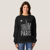 Paris  Paris Touris  France  Tee Paris 1 スウェットシャツ (正面フル)