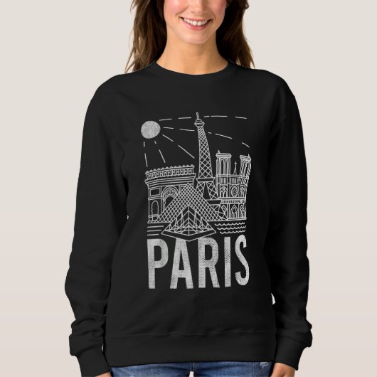 Paris  Paris Touris  France  Tee Paris 1 スウェットシャツ (正面)