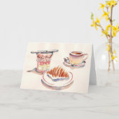 Paris Petit Dejeuner カード (黄色い花)