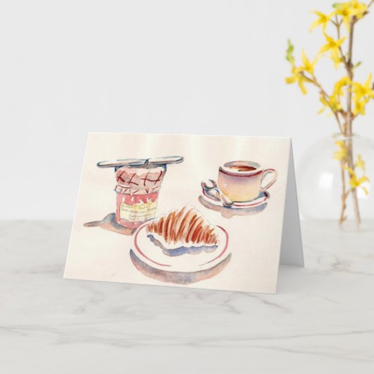 Paris Petit Dejeuner カード (黄色い花)