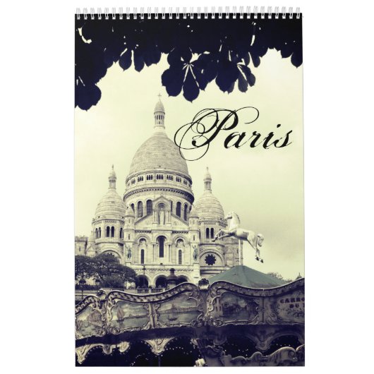 Paris Photography Montmartre Sacré-Coeur Fotokunst カレンダー (カバー)