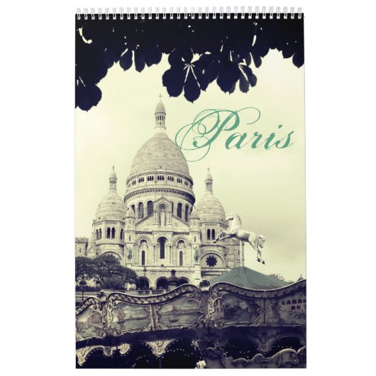 Paris Photography Montmartre Sacré-Coeur Fotokunst カレンダー (カバー)