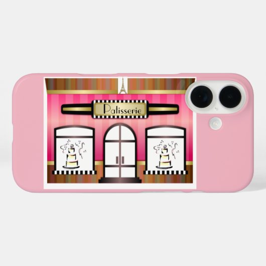 Paris Pink French Patisserie Case-Mate iPhoneケース (裏面 (横))