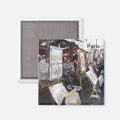 Paris - place du Tertre-Montmartre - マグネット (正面/裏面)