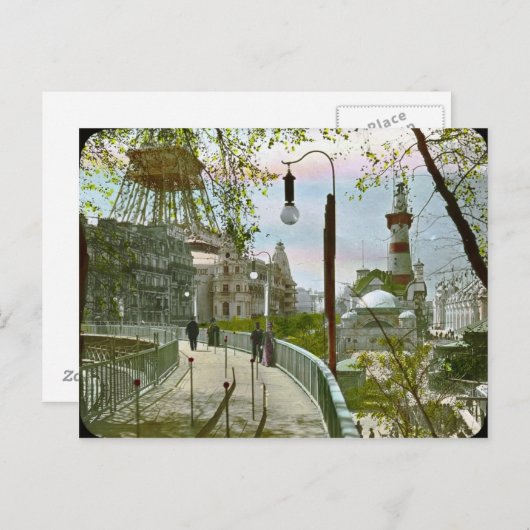 Paris PostCardで歩道を移動する ポストカード (正面/裏面)