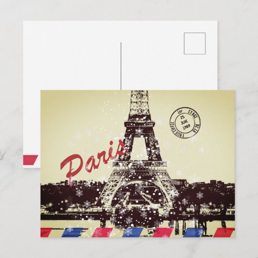 Paris Postcard ポストカード (正面/裏面)