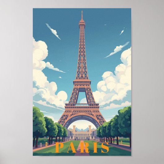 Paris Poster Wall Art ポスター (正面)