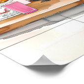 Paris Print Croissant Print Breakfast Print Kitche ポスター (角)