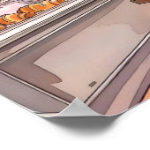 Paris Print Croissant Print Breakfast Print Kitche ポスター (角)