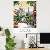 PARIS quartier MONTMARTRE ポスター (ホームオフィス)