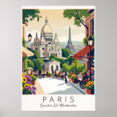 PARIS quartier MONTMARTRE ポスター (正面)