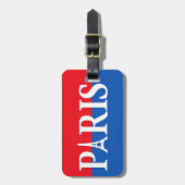 Paris - Red & Blue Luggage Tag ラゲッジタグ (正面縦)