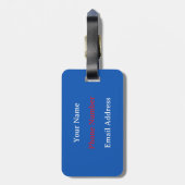 Paris - Red & Blue Luggage Tag ラゲッジタグ (裏面縦)