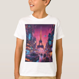 Paris rétro futuriste tシャツ
