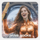 PARIS ROCKS スクエアシール (正面)