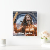 PARIS ROCKS スクエア壁時計 (ホーム)