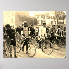 Paris-Roubaix Cycling Race 1907 Color Redux ポスター