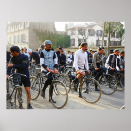 Paris-Roubaix Cycling Race 1907 Color Redux ポスター