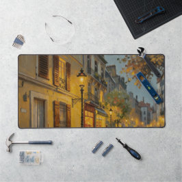 Paris Street Oil Painting Desk Mat デスクマット