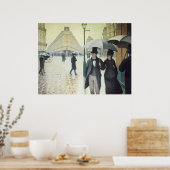 Paris Street, Rainy Day by Caillebotte ポスター (キッチン)