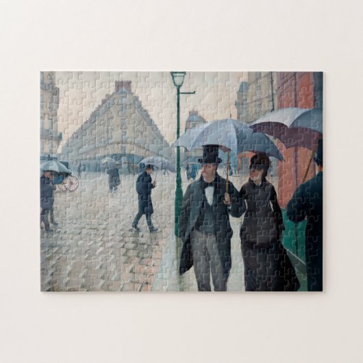 Paris Street Rainy Day by Gustave Caillebotte ジグソーパズル (横)