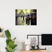 Paris Street Rainy Day by Gustave Caillebotte ポスター (ホームオフィス)