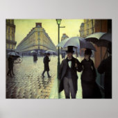 Paris Street Rainy Day by Gustave Caillebotte ポスター (正面)