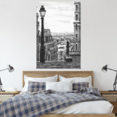 Paris Street Stretched Canvas Print キャンバスプリント (インサイチュ (寝室))