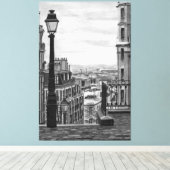 Paris Street Stretched Canvas Print キャンバスプリント (インサイチュ (ウッドフロア))