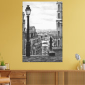 Paris Street Stretched Canvas Print キャンバスプリント (インサイチュ (リビング))