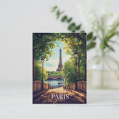 Paris Summer Park Eiffel Tower ポストカード (スタンド正面)