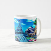 Paris Tasse www.zazzle.de/ad_artgallery コーヒーマグカップ (正面右)