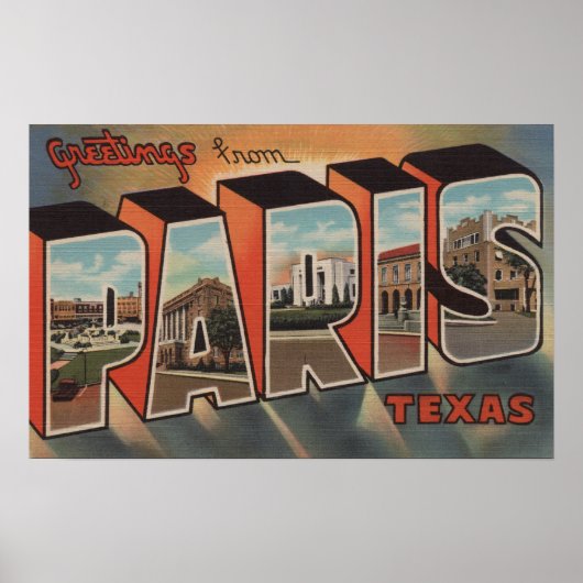 Paris, TexasLarge Letter ScenesParis, TX ポスター (正面)
