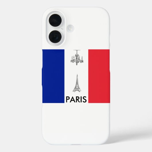 Paris Theme French Flag Case-Mate iPhoneケース (裏面)