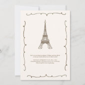 Paris Theme French Patisserie Baby Shower 招待状 (裏面)