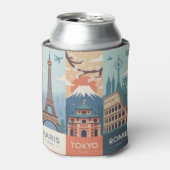 Paris Tokyo Rome Place Cab Sleeve 缶クーラー (缶正面)