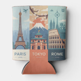 Paris Tokyo Rome Place Cab Sleeve 缶クーラー