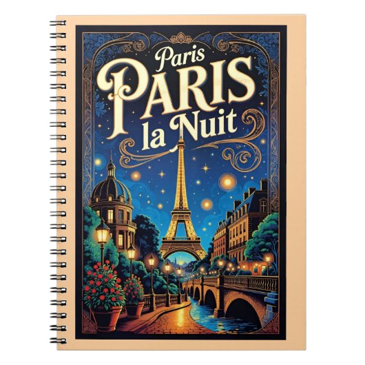 Paris Travel Poster,  ノートブック (正面)