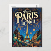Paris Travel Poster,  ポストカード (正面/裏面)