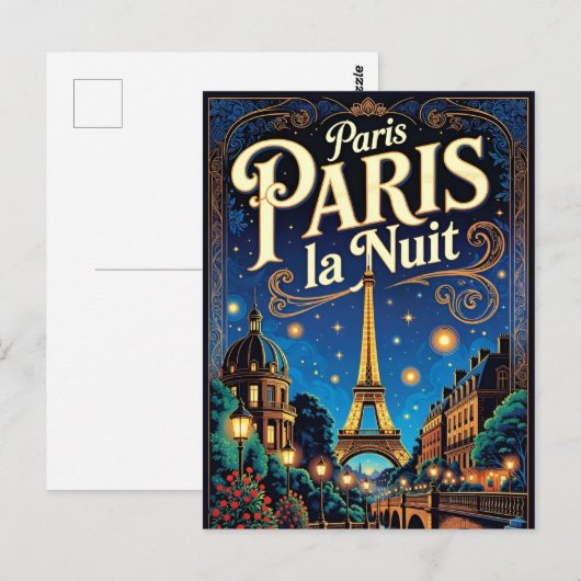 Paris Travel Poster, ポストカード (正面/裏面)