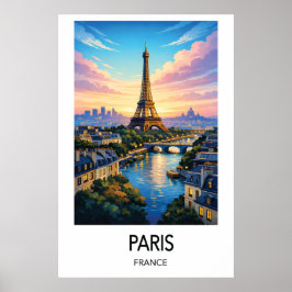 Paris Travel Poster France Wall Art ポスター