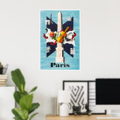 Paris Travel Poster French Print France Art ポスター (ホームオフィス)