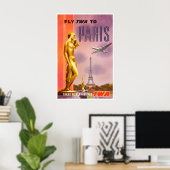 Paris TWA Poster France Travel Art French Print ポスター (ホームオフィス)