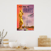 Paris TWA Poster France Travel Art French Print ポスター (キッチン)